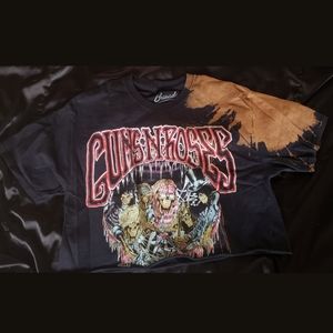 Guns n Roses Bleached Cropped t shirt